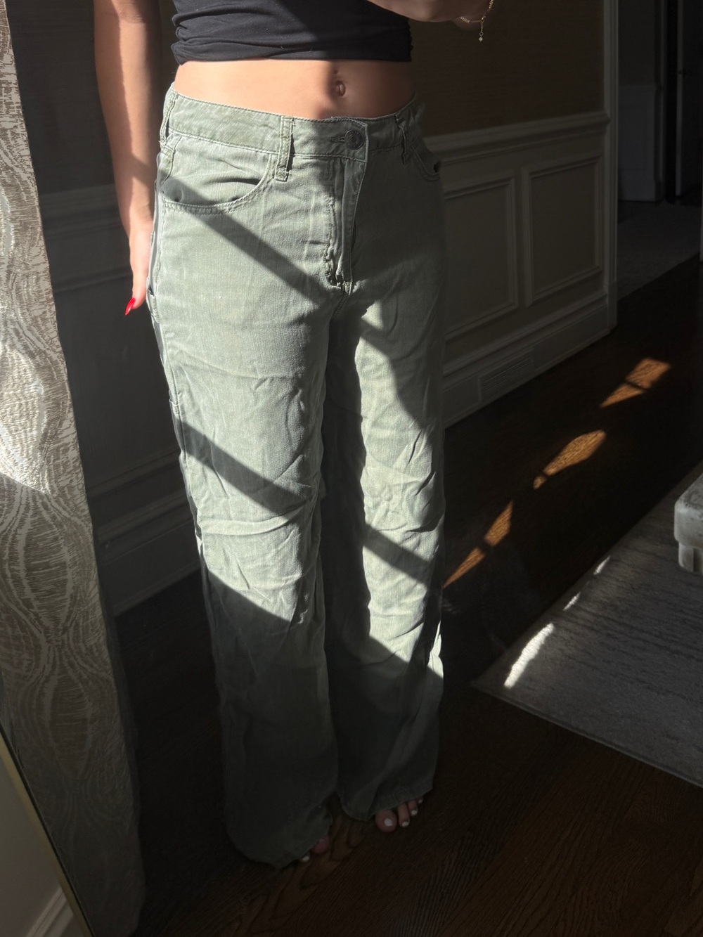 Kut Olive Cargo Pants - Relaxed Utility Style